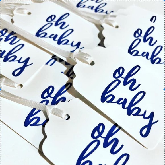Oh Baby Favor Tags | Baby Shower Favor Tags | Baby Shower Tags - Picture 1 of 1